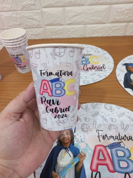 Copo de Papel Personalizado Abc 2 - 200ml