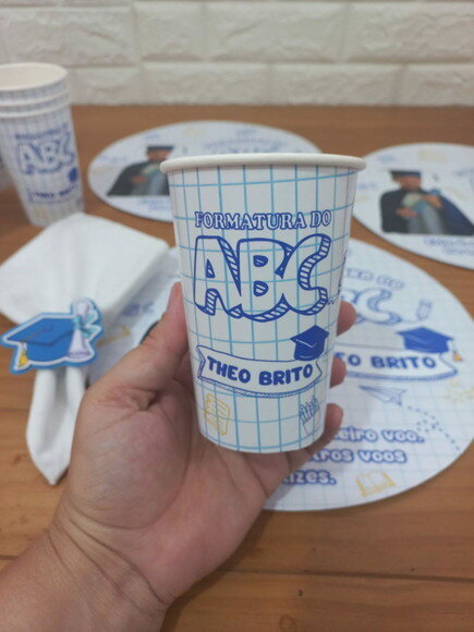 Copo de Papel Personalizado Abc - 200ml