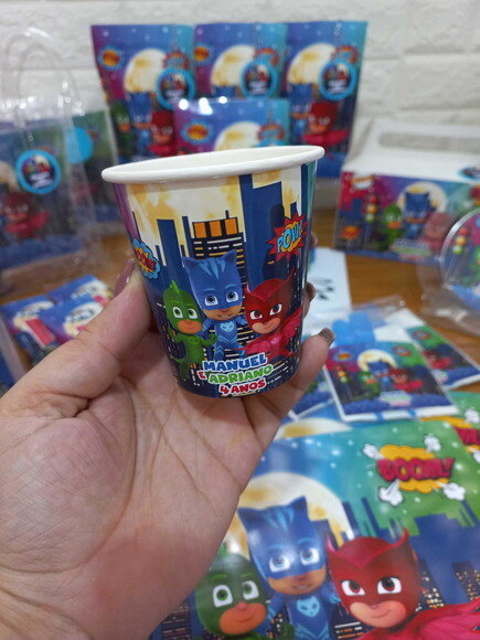 Copo de Papel Personalizado Pj Mask- 200ml