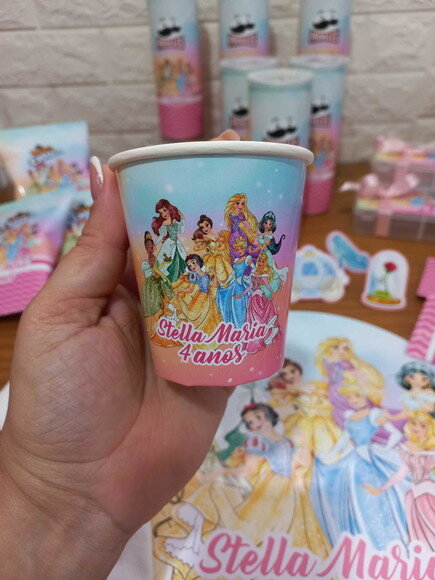 Copo de Papel Personalizado Princesas- 200ml