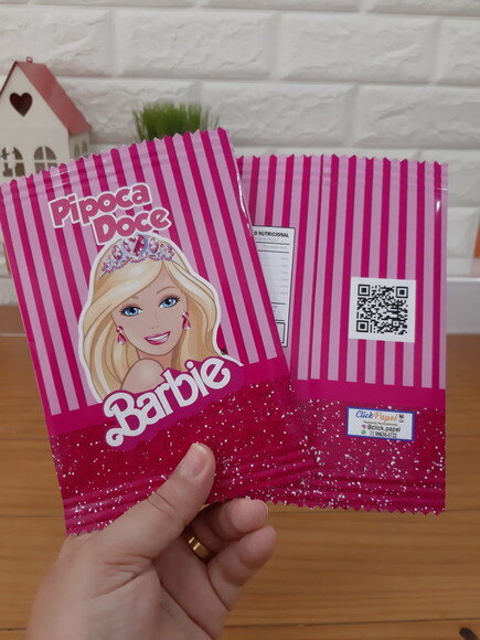 Embalagem Pipoca Doce Barbie Personalizado