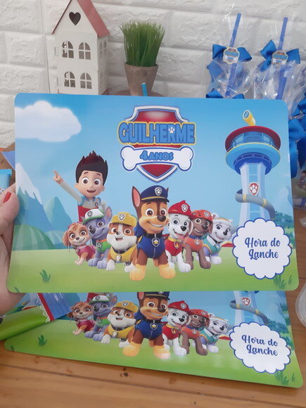 Jogo Americano Personalizado Patrulha Canina