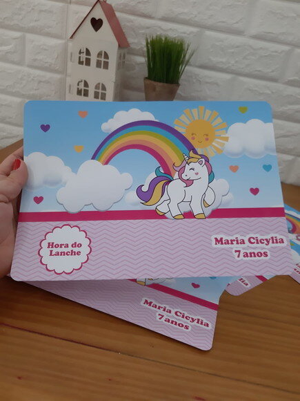 Jogo Americano Unicórnio Personalizado