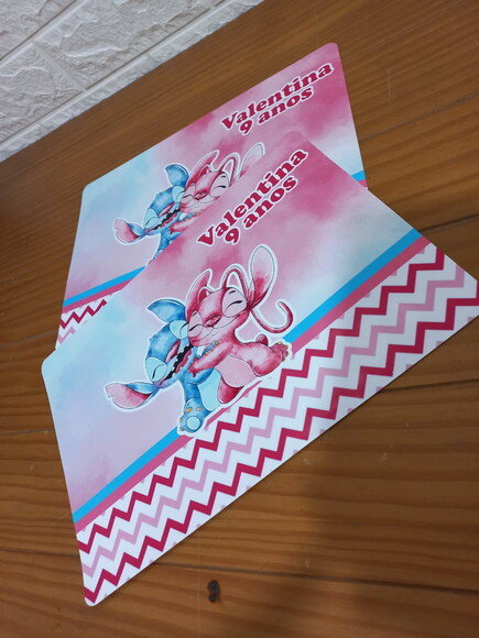 Jogo Americano Stitch e Angel