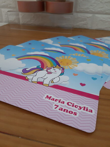 Jogo Americano Unicórnio Personalizado