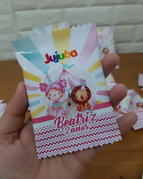 Jujuba Personalizada Circo Rosa