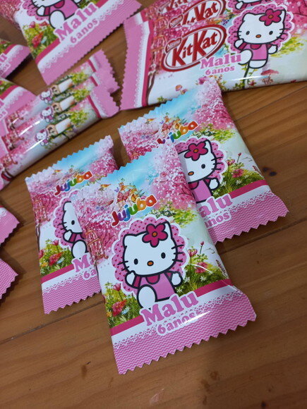 Jujuba Personalizada Hello Kitty Jardim