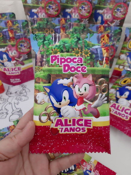 Kit Guloseimas Sonic e Amy 15 Peças