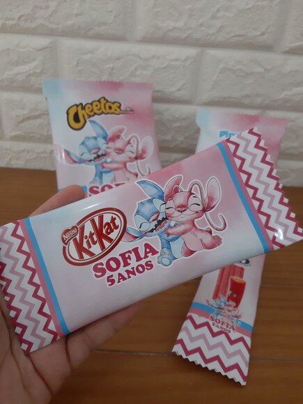 Kit Guloseimas Stitch e Angel 25 Peças