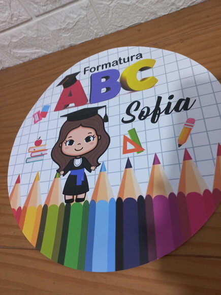 Kit Mesa Posta Abc Collor/confeccionamos com Sua Arte