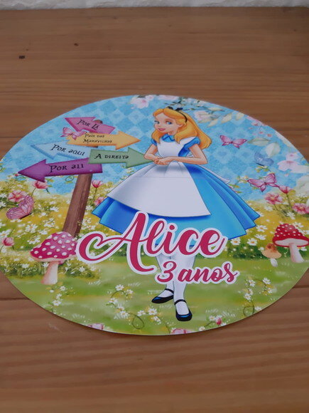 Kit Mesa Posta Alice no País das Maravilhas Rosa