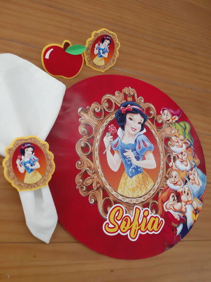 Kit Mesa Posta Branca de Neve