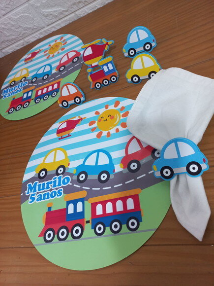 Kit Mesa Posta Carrinhos e Transportes
