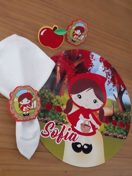 Kit Mesa Posta Chapeuzinho Vermelho