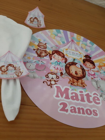 Kit Mesa Posta Circo Rosa