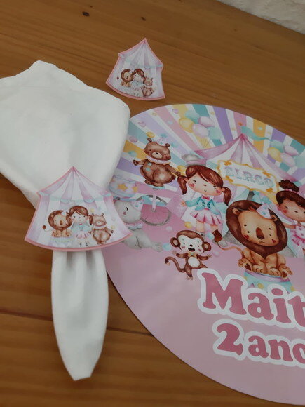 Kit Mesa Posta Circo Rosa