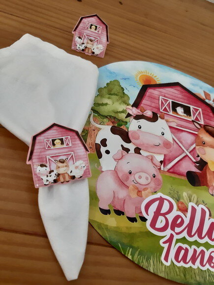 Kit Mesa Posta Fazendinha Rosa