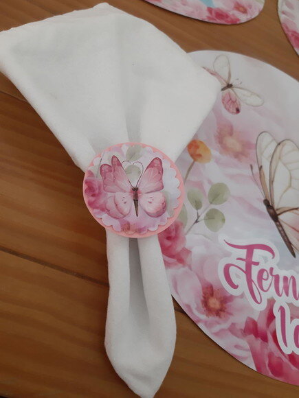 Kit Mesa Posta Jardim das Borboletas Aquarela