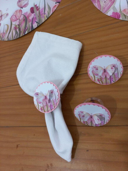 Kit Mesa Posta Jardim das Borboletas Aquarela 2