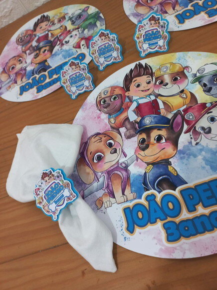 Kit Mesa Posta Patrulha Canina Aquarela