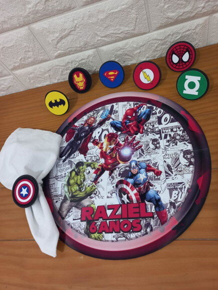 Kit Mesa Posta Super Heróis 3