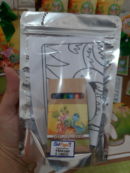 Kit Zip Colorir Dino Baby