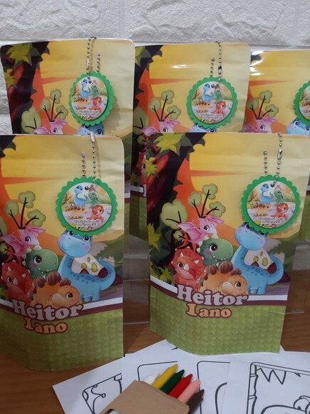 Kit Zip Colorir Dino Baby
