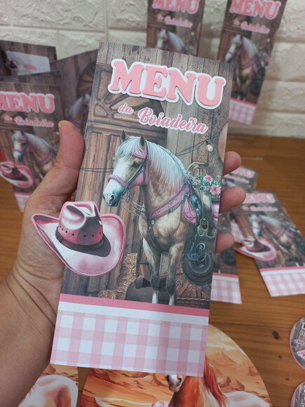Menu de Mesa 3d Boiadeira