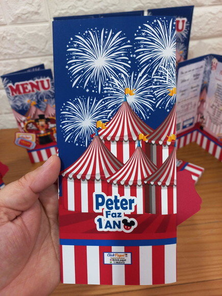 Menu de Mesa 3d Circo