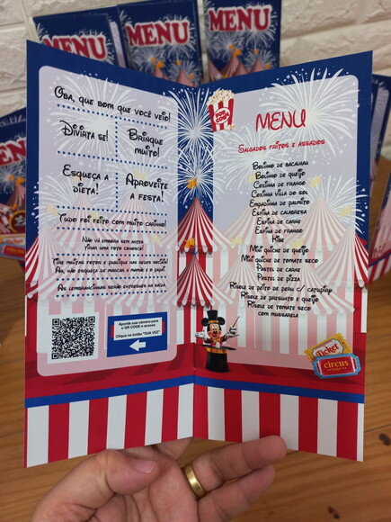 Menu de Mesa 3d Circo