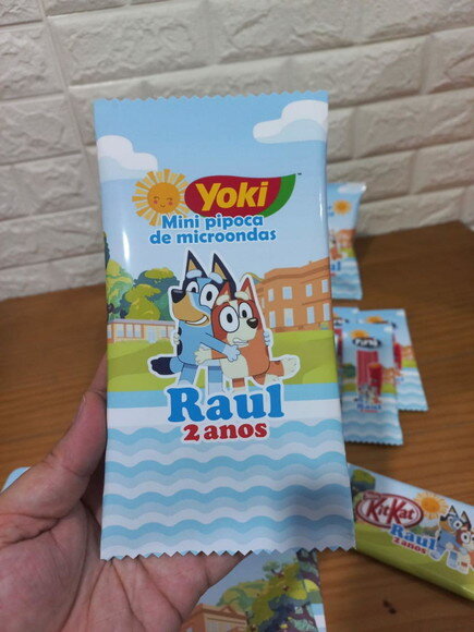 Mini Pipoca de Microondas Bluey Personalizado