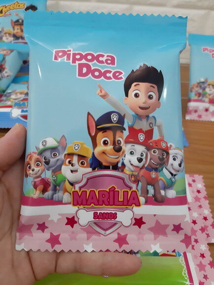 Pipoca Doce Patrulha Canina Rosa
