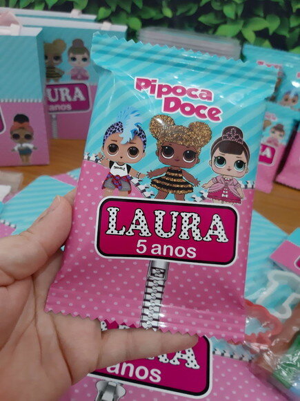 Pipoca Doce Personalizada Lol