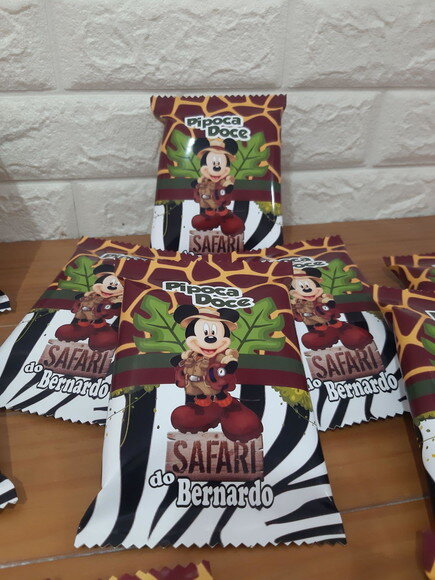 Pipoca Doce Personalizada Safari