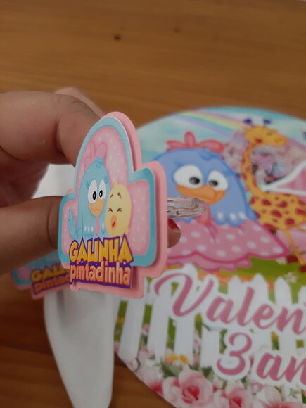 Porta Guardanapo Galinha Pintadinha Rosa
