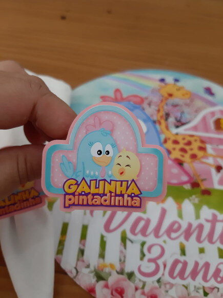 Porta Guardanapo Galinha Pintadinha Rosa