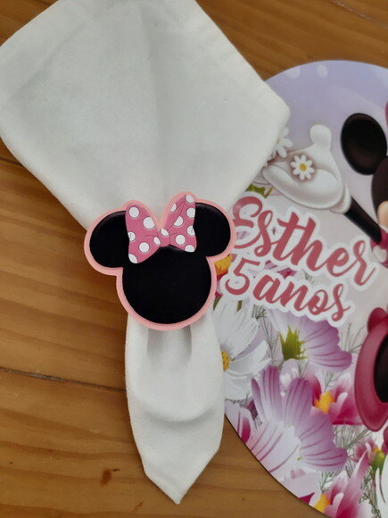Porta Guardanapo Minnie Rosa