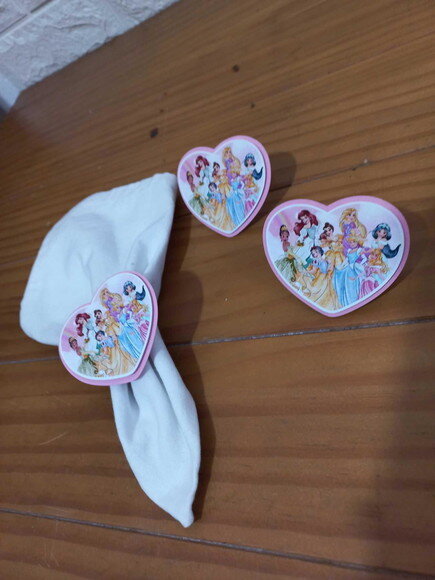 Porta Guardanapo Princesas Aquarela