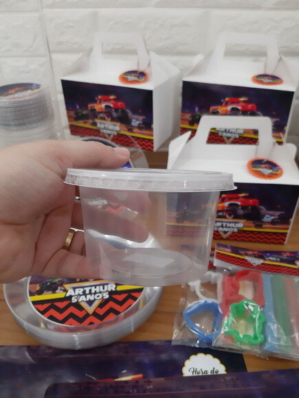 Pote 140ml Frutinhas / Pipoca ou Guloseimas - Monster Jam