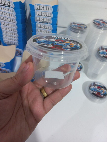 Pote 140ml Frutinhas / Pipoca ou Guloseimas - Smurfs