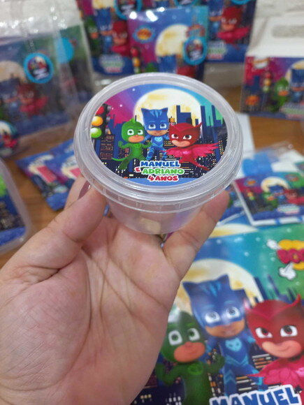 Pote 140ml para Frutinhas / Pipoca ou Guloseimas - Pj Mask