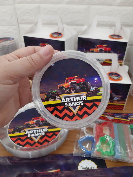 Pote 200ml Frutinhas / Pipoca ou Guloseimas- Monster Jam