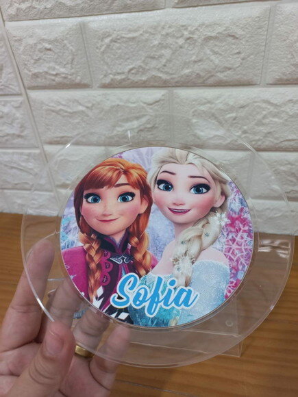 Prato Refeição Acrílico Frozen