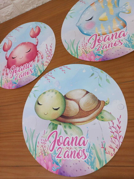 Sousplat 29cm - Fundo do Mar Cute