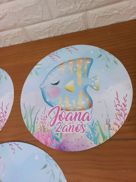 Sousplat 29cm - Fundo do Mar Cute