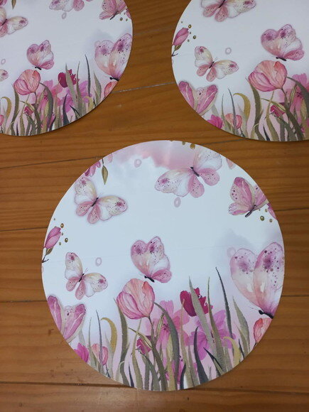 Sousplat 29cm - Jardim das Borboletas Aquarela 2