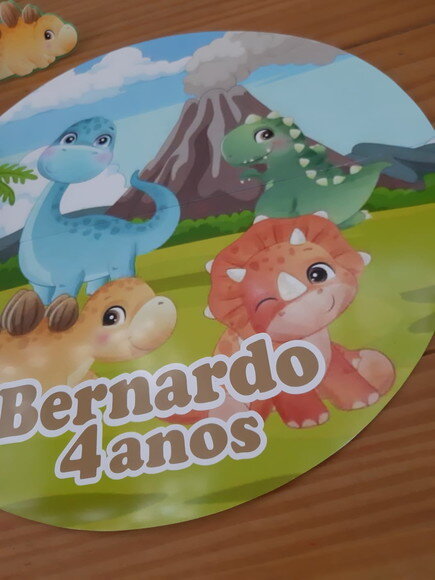 Sousplat Dino Baby Personalizado