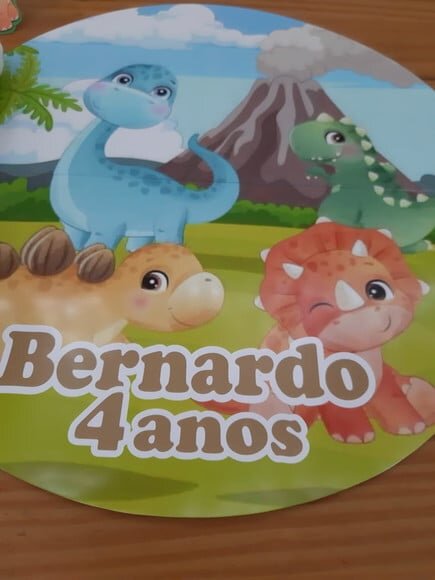 Sousplat Dino Baby Personalizado