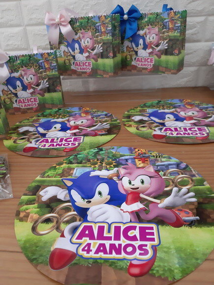 Sousplat Sonic e Amy