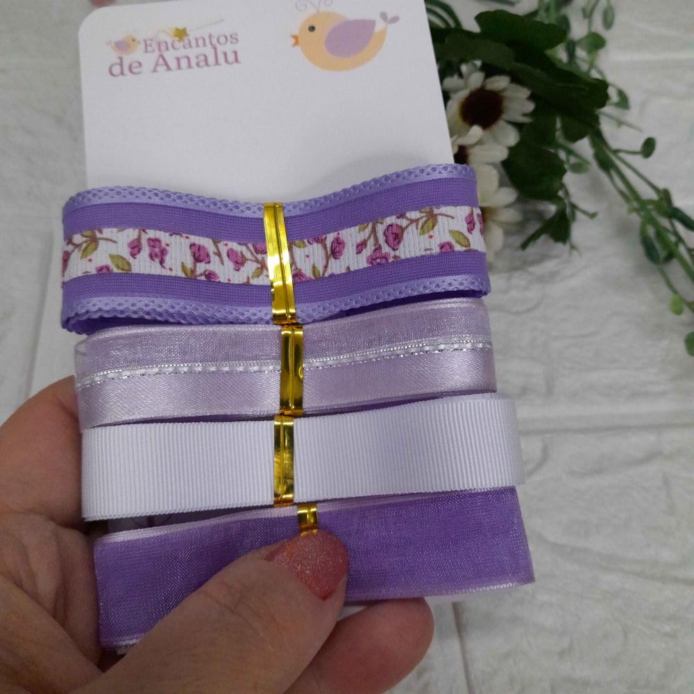 Kit de Fitas de Gorgurão e Decorativas - 4 metros